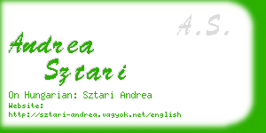 andrea sztari business card